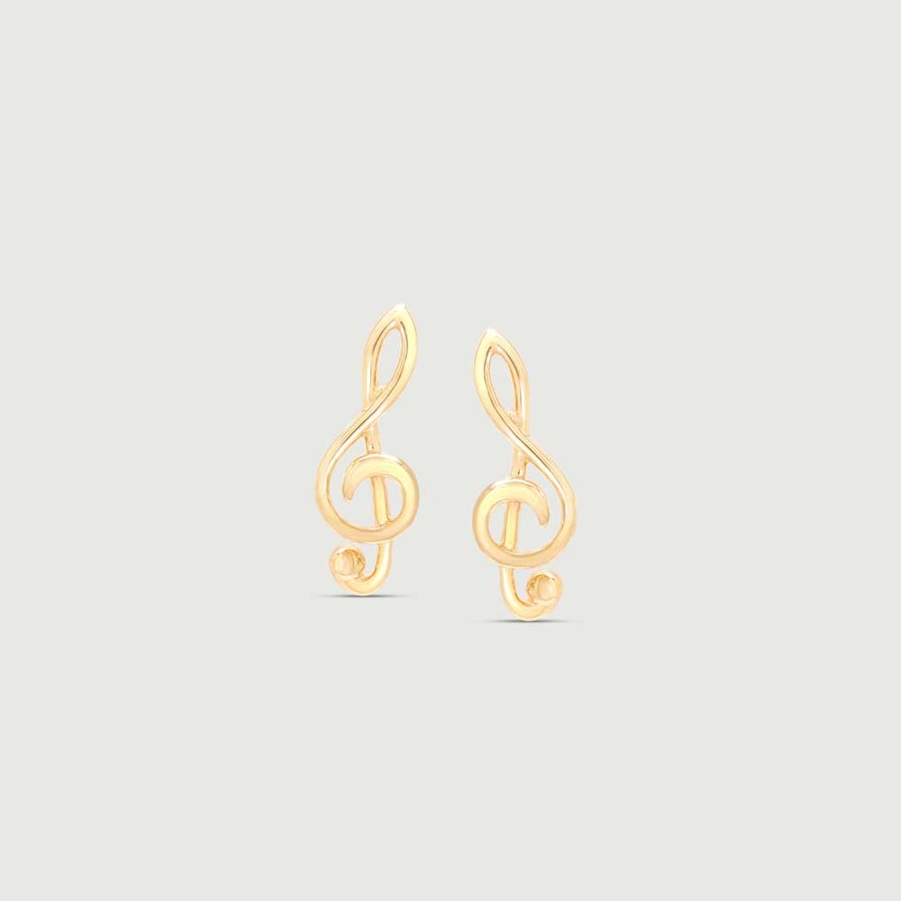 Melody Vibe Gold Stud Earrings,,hi-res thumbnail 3