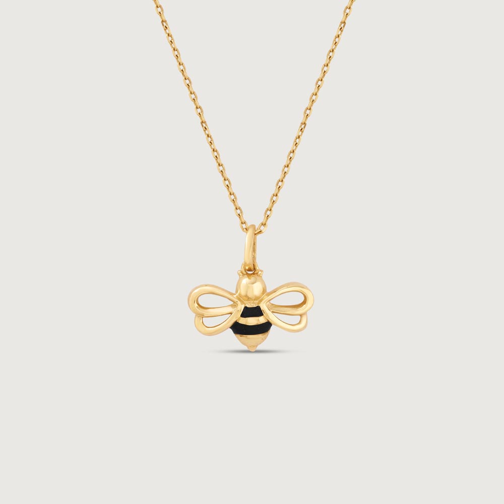 Little Bee Gold Pendant,,hi-res thumbnail 3