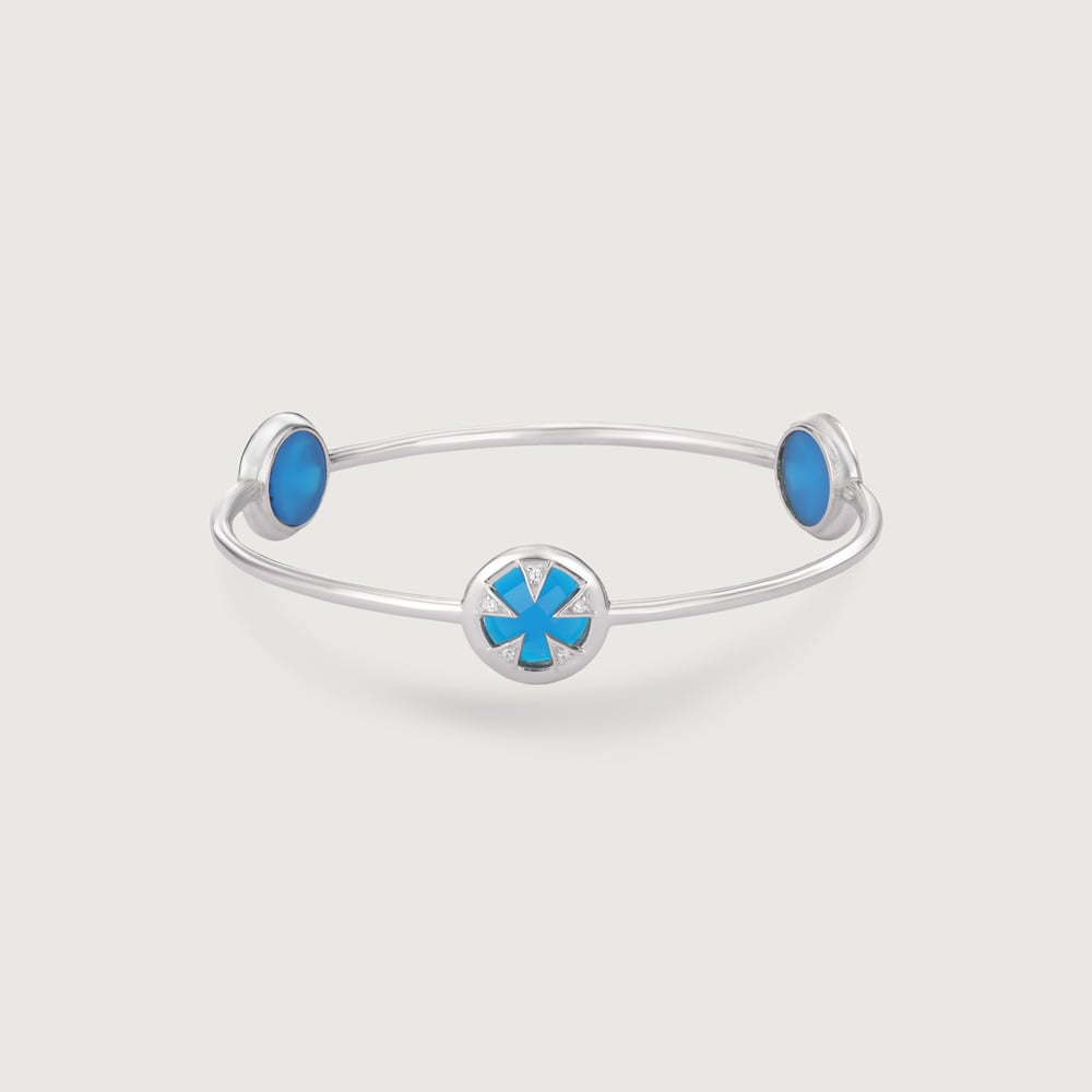 Bold Cosmic Silver Bangle,,hi-res thumbnail 3