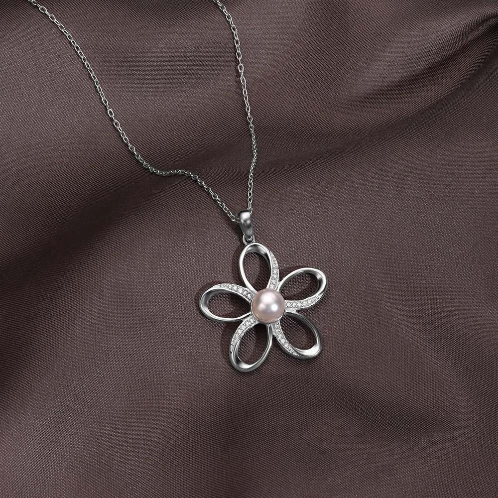 Double Loop Silver Necklace