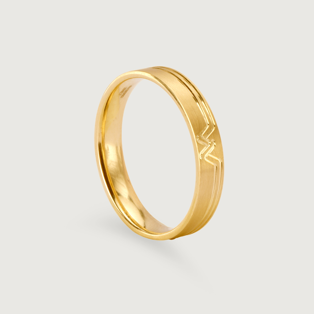 Me & We - Love Sync Band 18KT Gold Couple Ring-Single Piece,,hi-res thumbnail 4