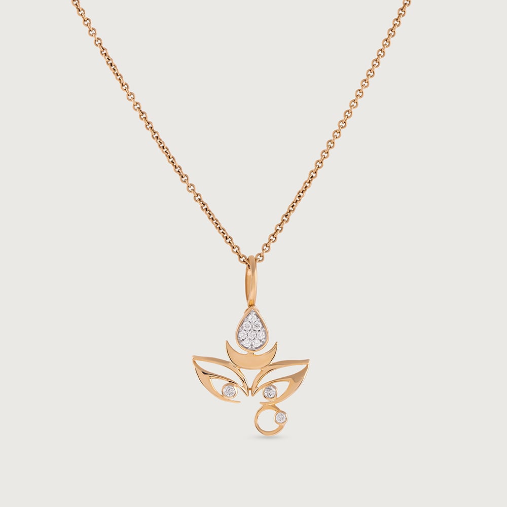 Adi Shakti Gold and Diamond Pendant,,hi-res thumbnail 3
