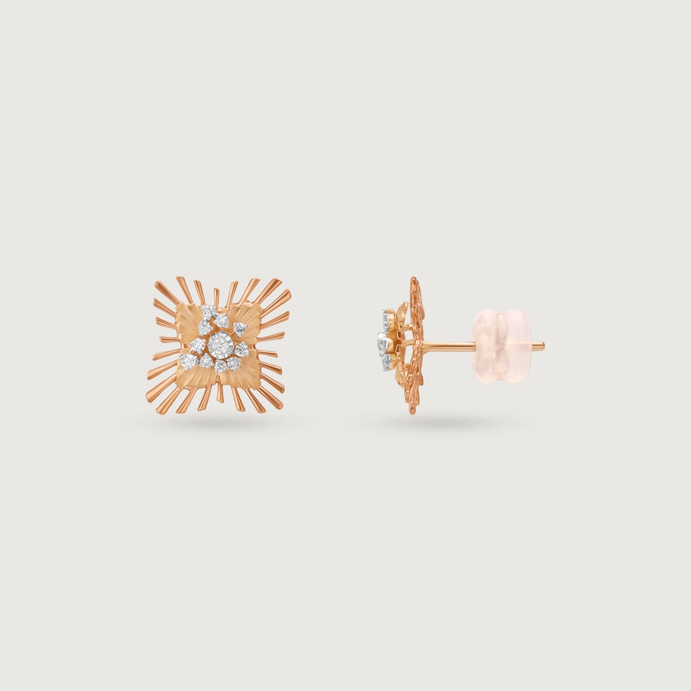Radiant Bloom Diamond Stud Earrings,,hi-res thumbnail 4