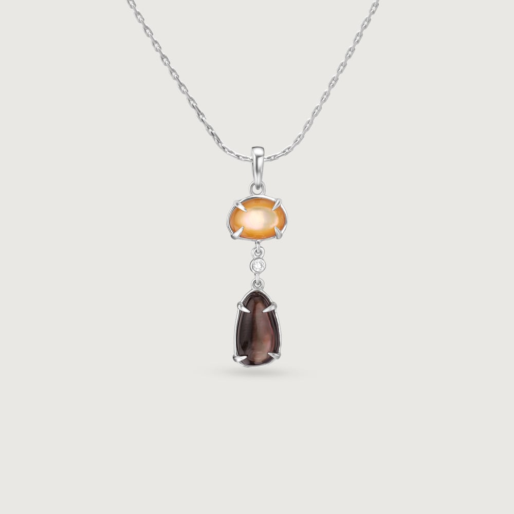 Earthy Glow Silver Pendant,,hi-res thumbnail 3