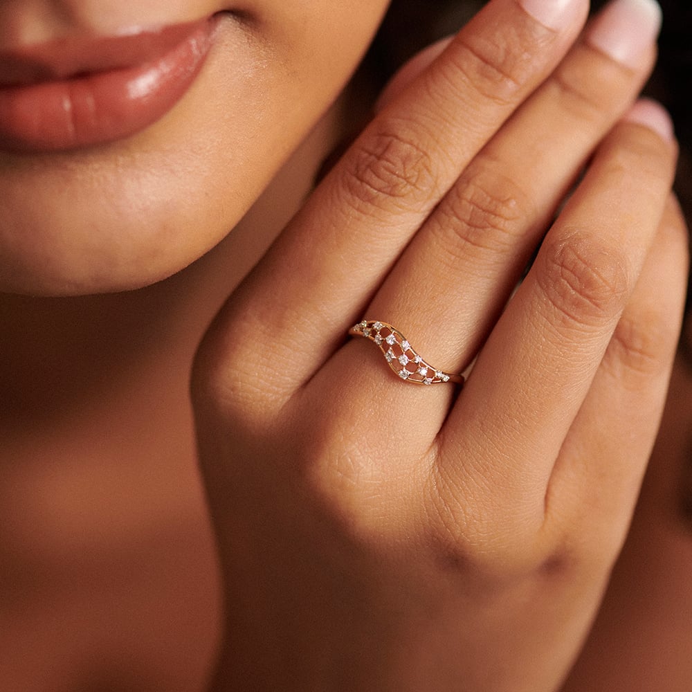 Edgy Checkered Diamond Ring,,hi-res thumbnail 2