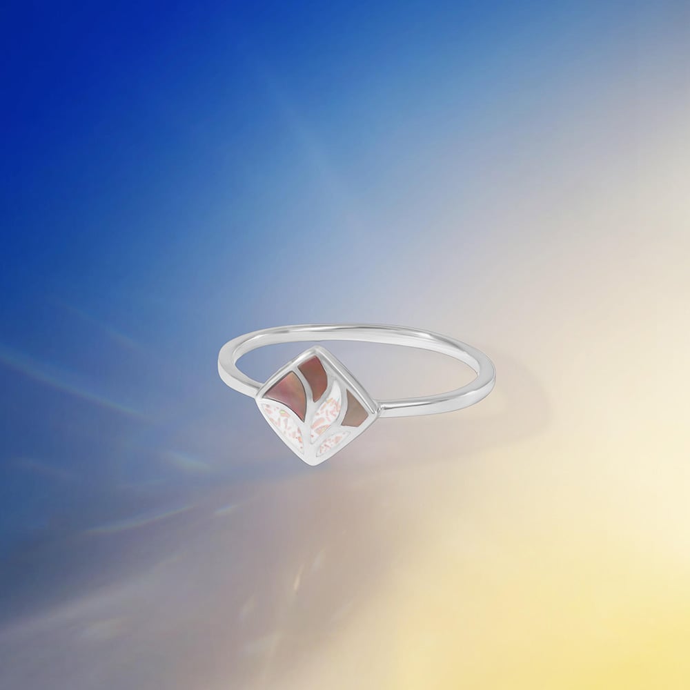 Dreamy Artistic Opal Silver Ring