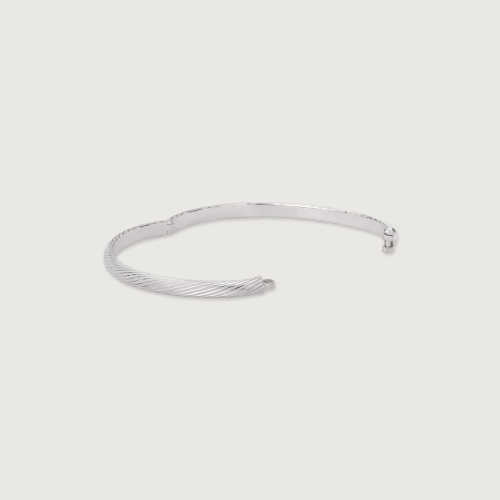 Snatched Spiral Silver Bangle,,hi-res thumbnail 5
