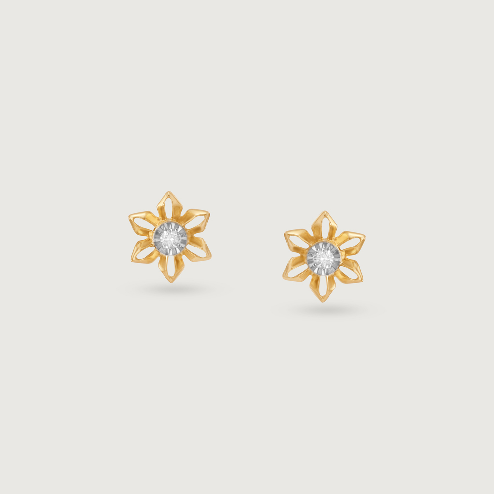 Whimsy Daisy Diamond Stud Earrings,,hi-res thumbnail 3
