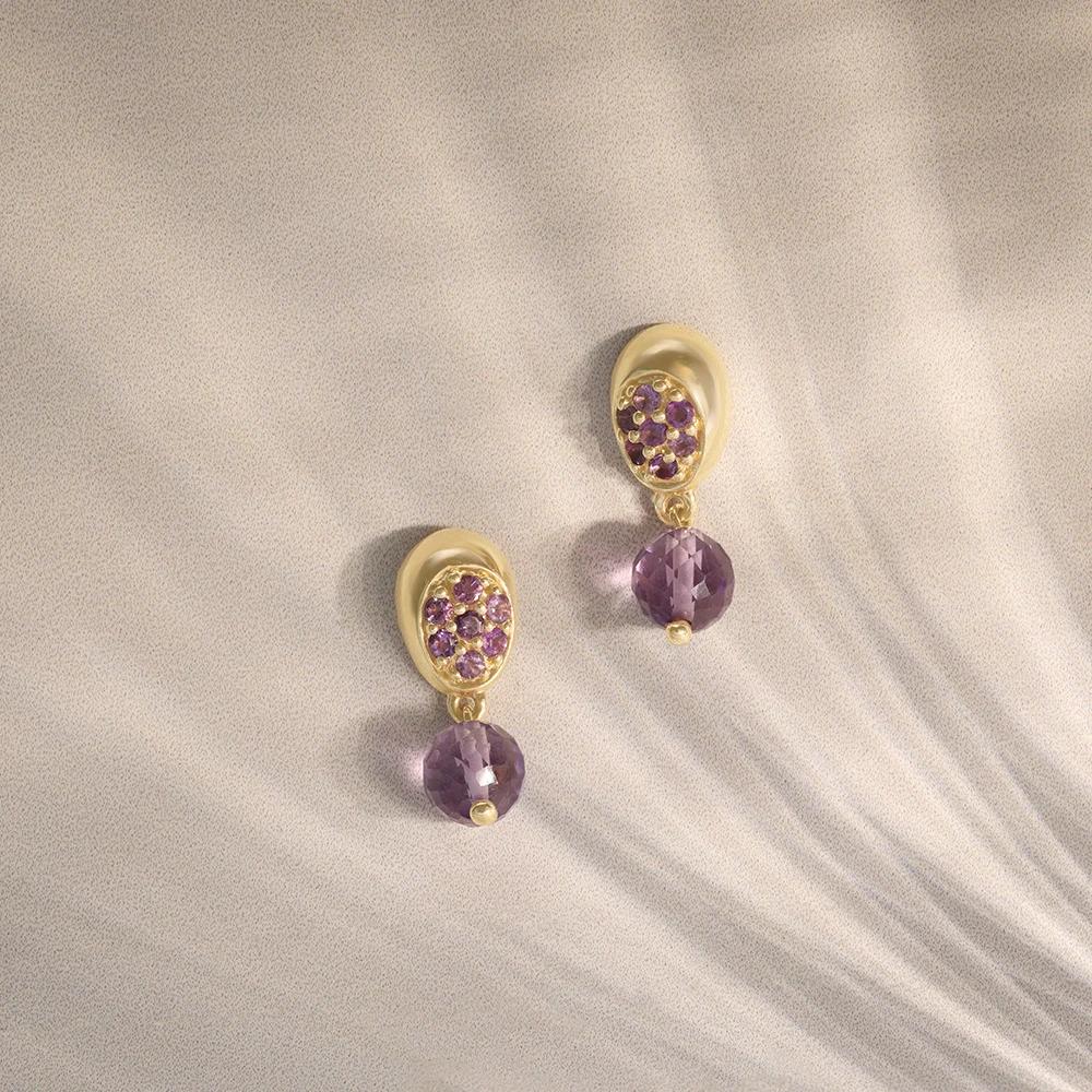 Lilac Pop Amethyst Earrings