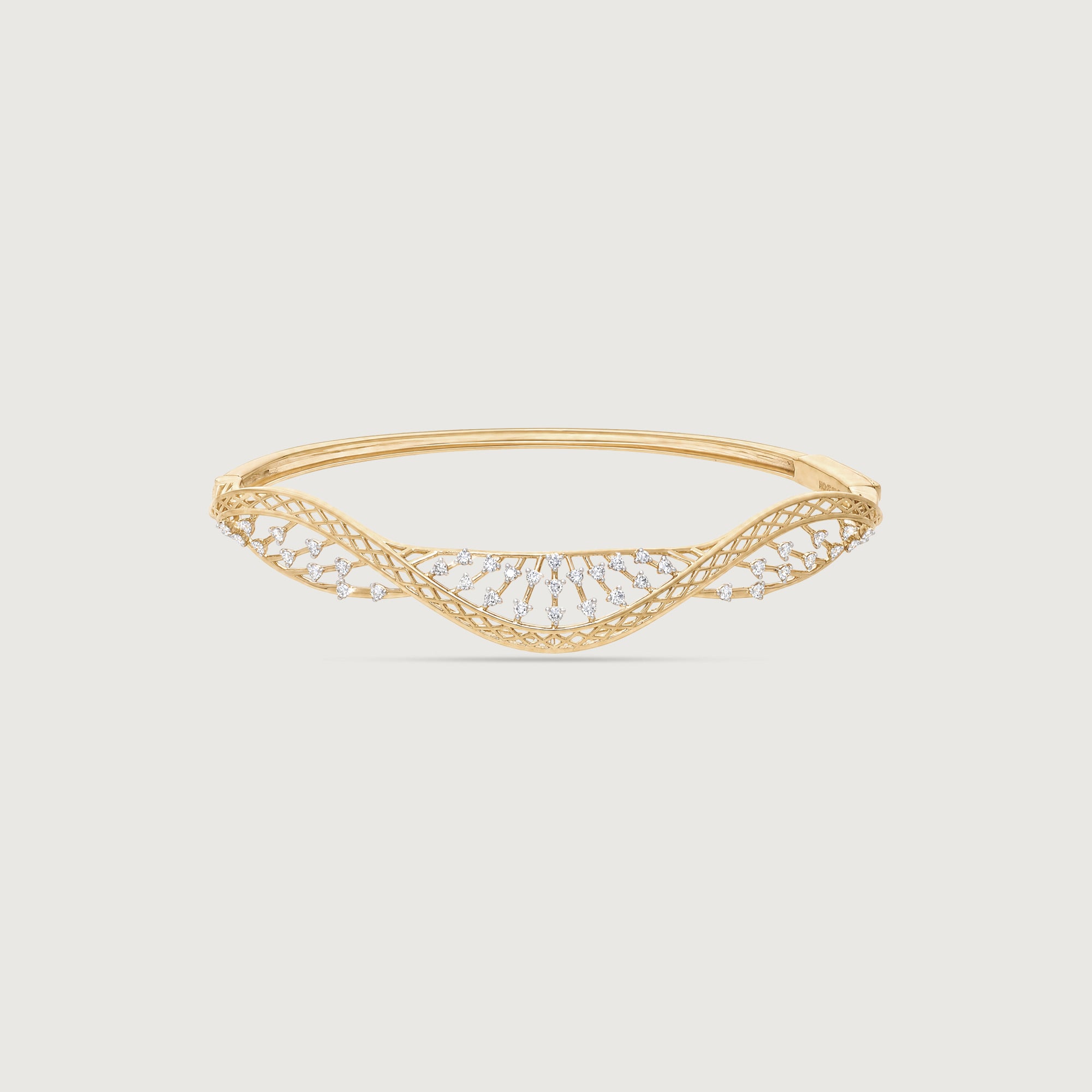 Woven Rhythm Diamond Bangle