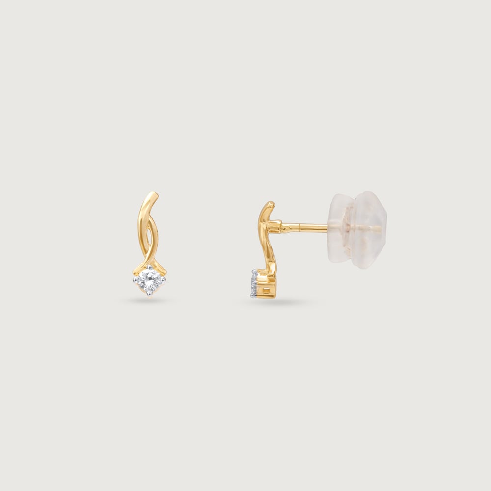 Twisty Gleam Diamond Earrings,,hi-res thumbnail 4