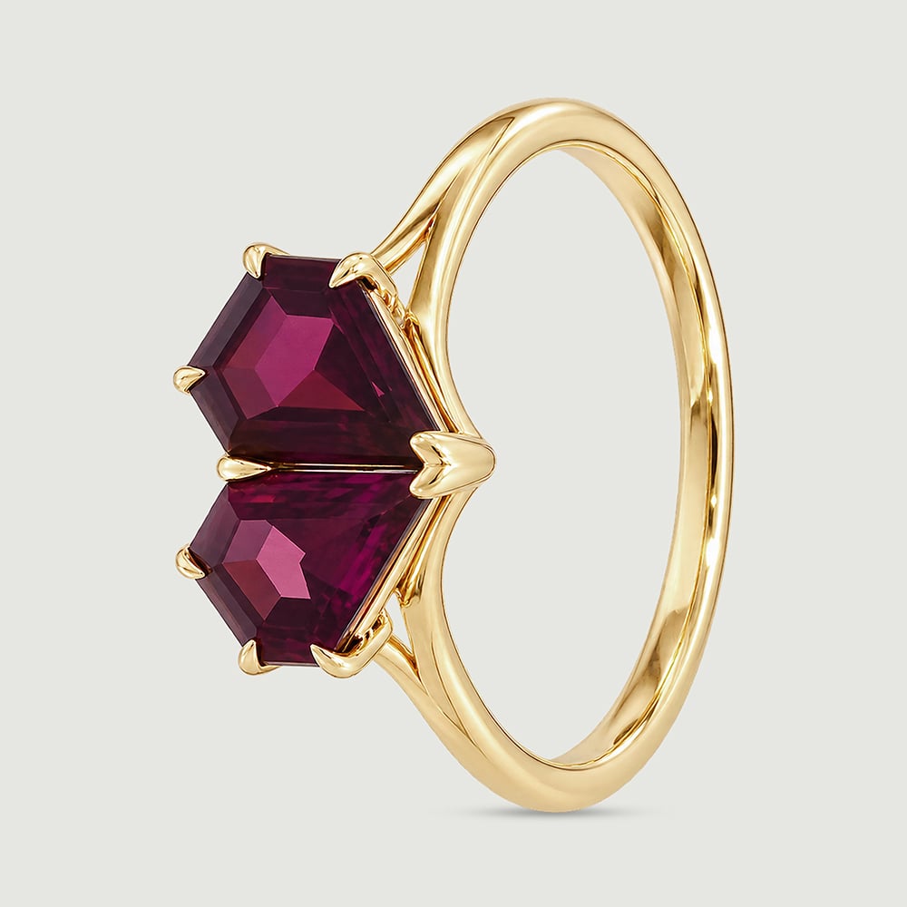 Romantic Faceted Pink Garnet Ring,,hi-res thumbnail 2