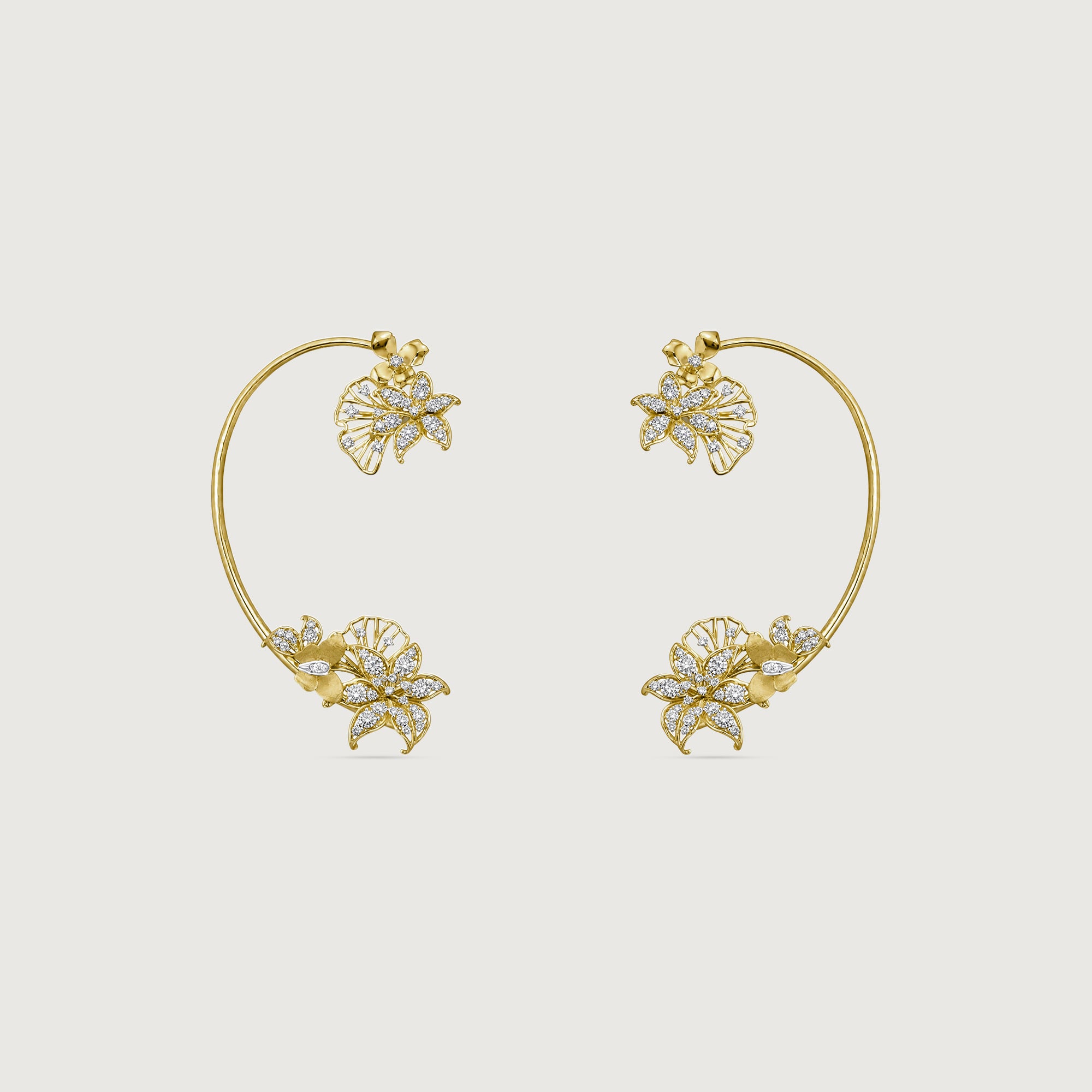 Blooming Whimsy Diamond Ear Cuff