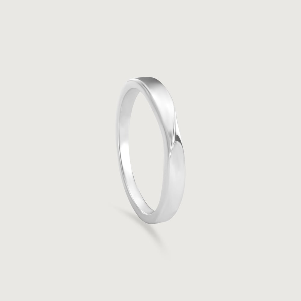 Twisted Plain Silver Ring,,hi-res thumbnail 3