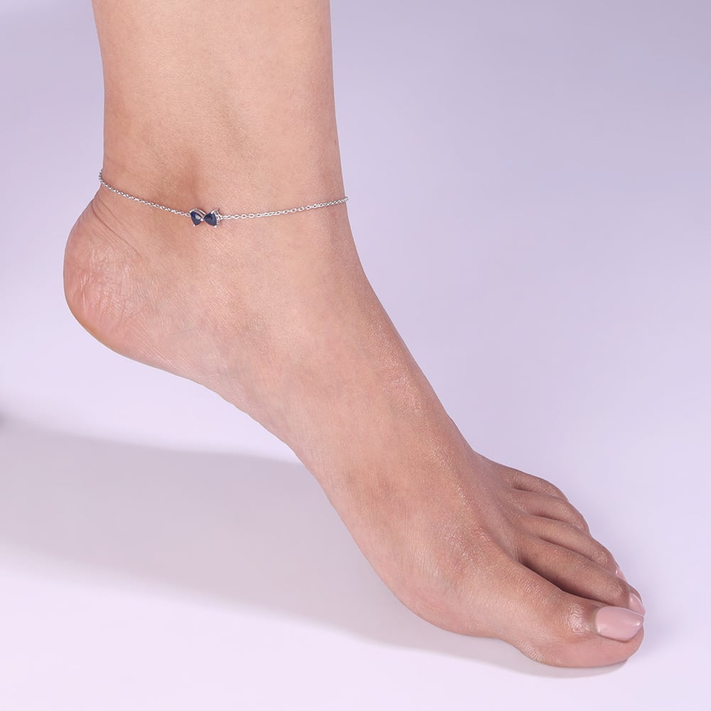 Aqua Flick Single Silver Anklet,,hi-res thumbnail 3