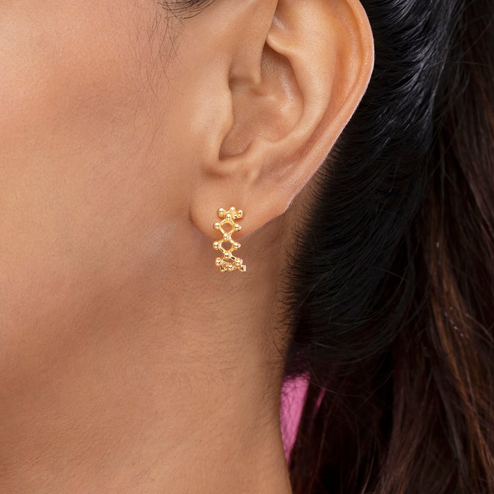 Elegant Cascade Gold Drop Earrings,,hi-res thumbnail 2