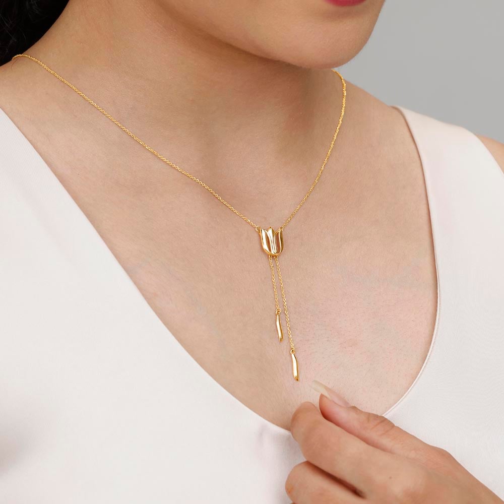 Lotus Aura Gold Necklace,,hi-res thumbnail 2