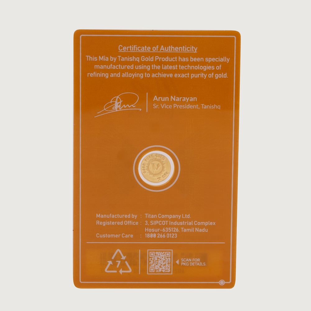 0.5 gm 24 Karat Lotus Gold Coin (9999 Purity),,hi-res thumbnail 5