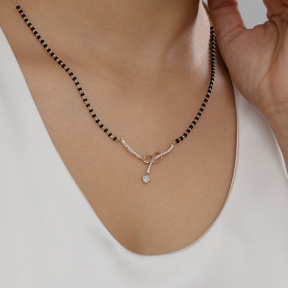 Timeless Knot Gold and Diamond Mangalsutra,,hi-res thumbnail 2