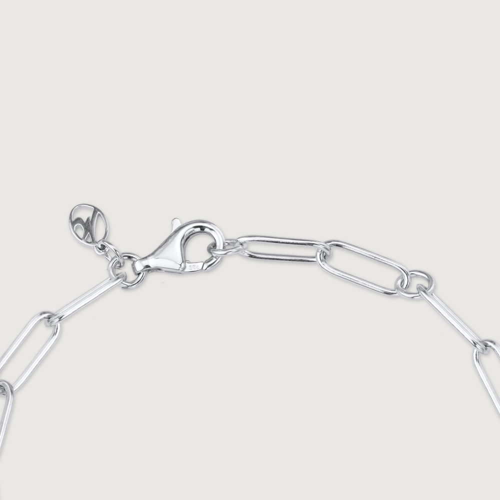 Heart Link Silver Bracelet,,hi-res thumbnail 4
