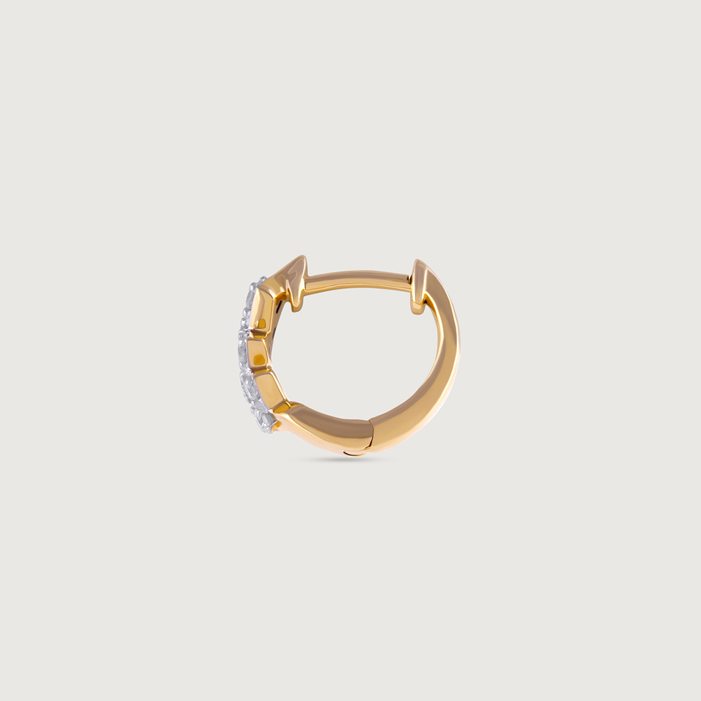 Lippan Glamour Gold & Diamond Nose Pin,,hi-res thumbnail 3