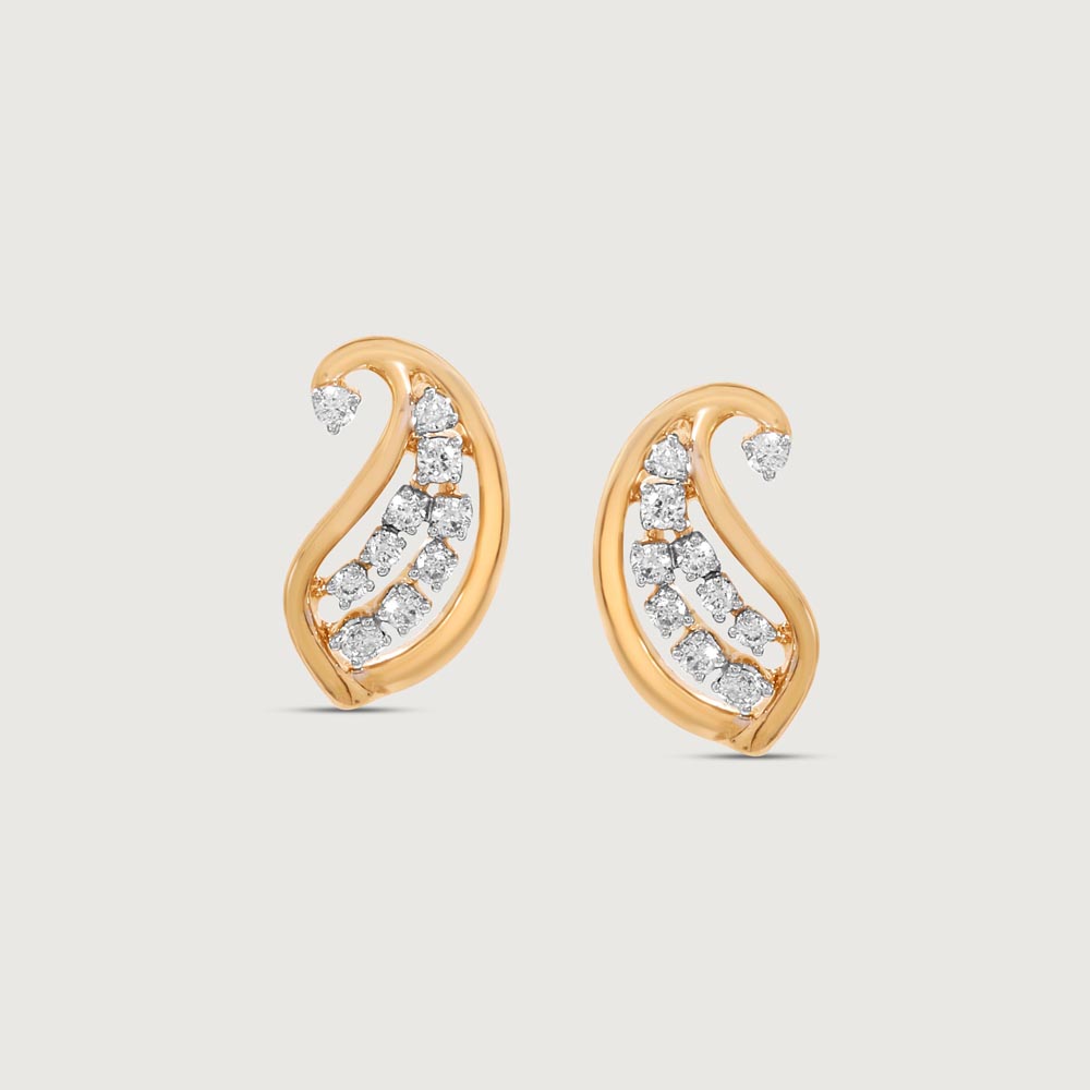 Glow Paisley Diamond Stud Earrings,,hi-res thumbnail 3