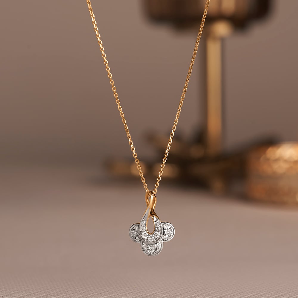 Charming Diya Diamond Pendant
