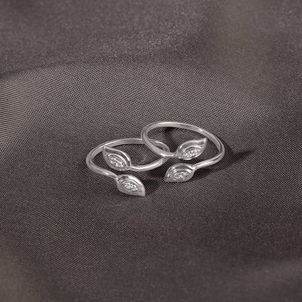 Delicate Duo Silver Toe Rings