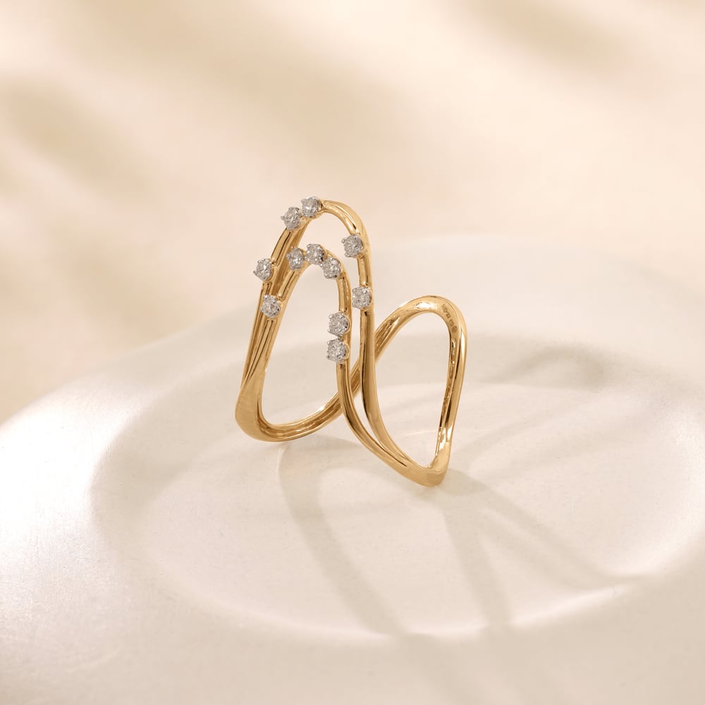 Serene Drift Diamond Ring