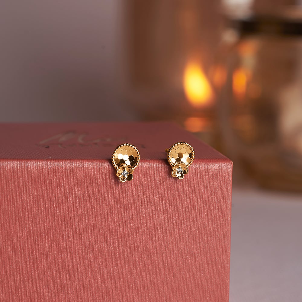 Subtle Layered Diamond Stud Earrings