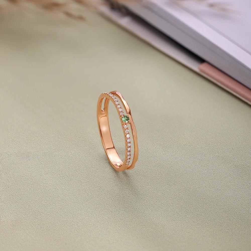 Lime Glint Diamond Ring