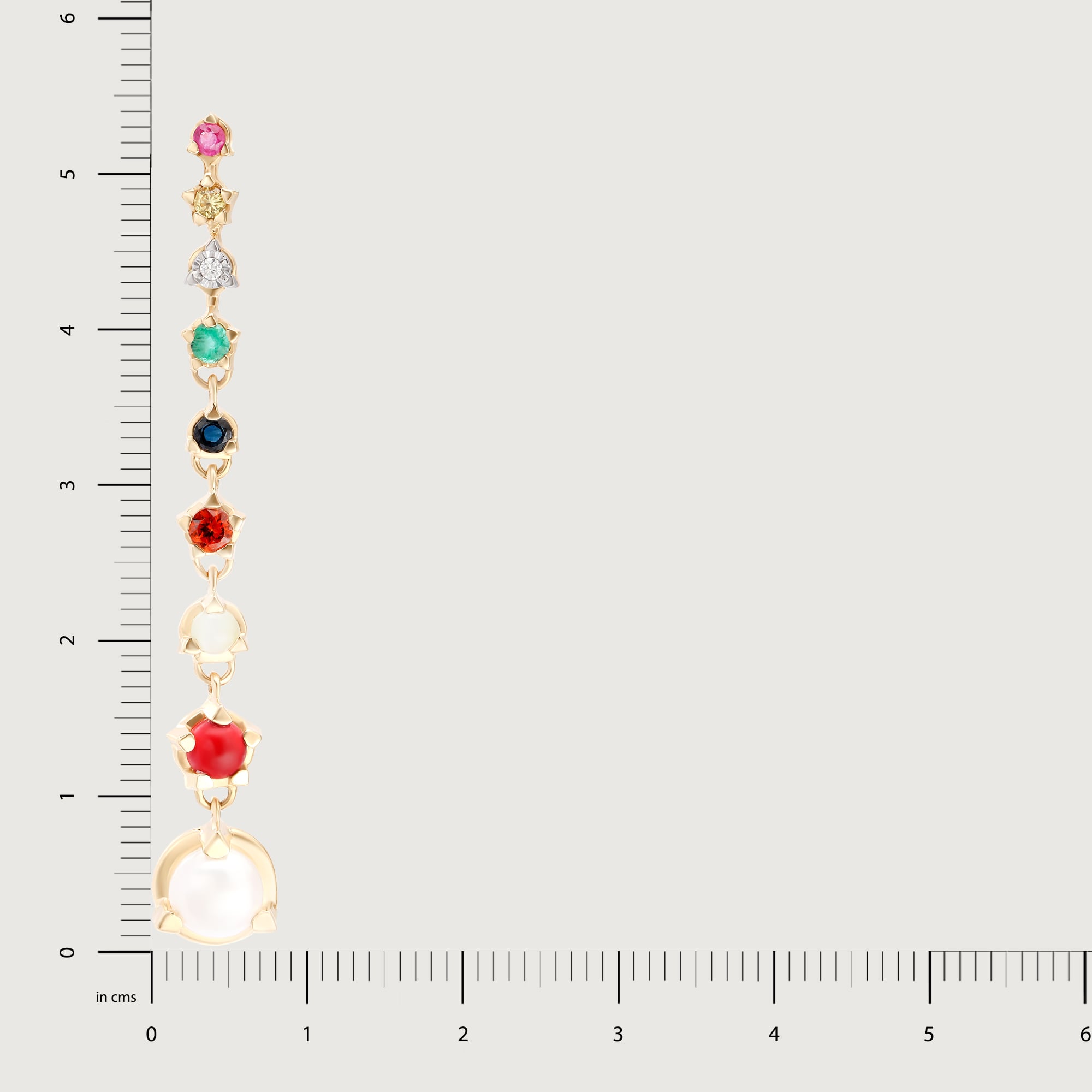 Solar Symphony 14KT Navratna Drop Earrings,,hi-res thumbnail 5