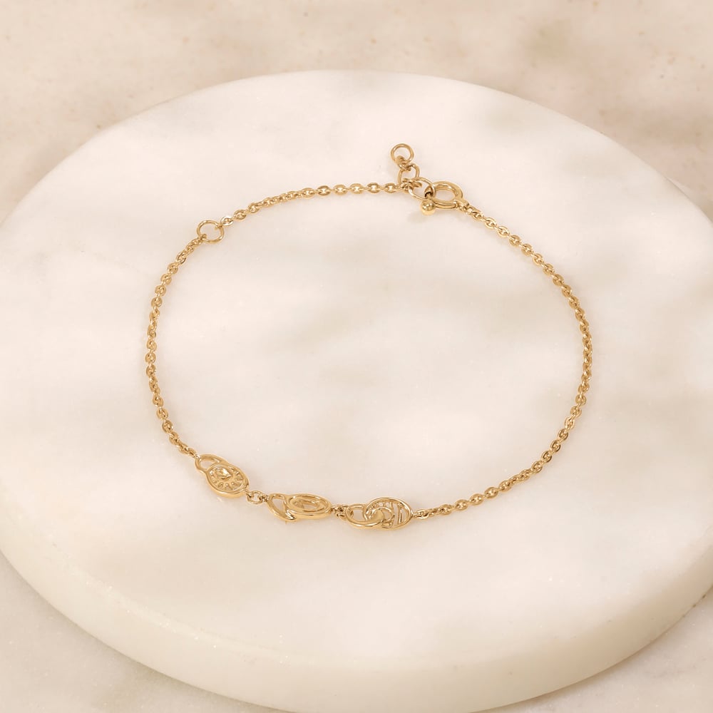 Interwoven Harmony Gold Bracelet