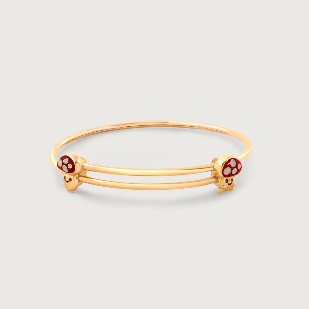 Flutter Ladybugs Gold Bangle,,hi-res thumbnail 3