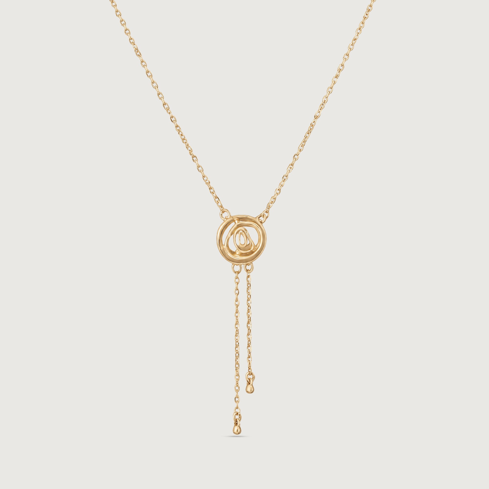 Fluid Orbit Gold Necklace