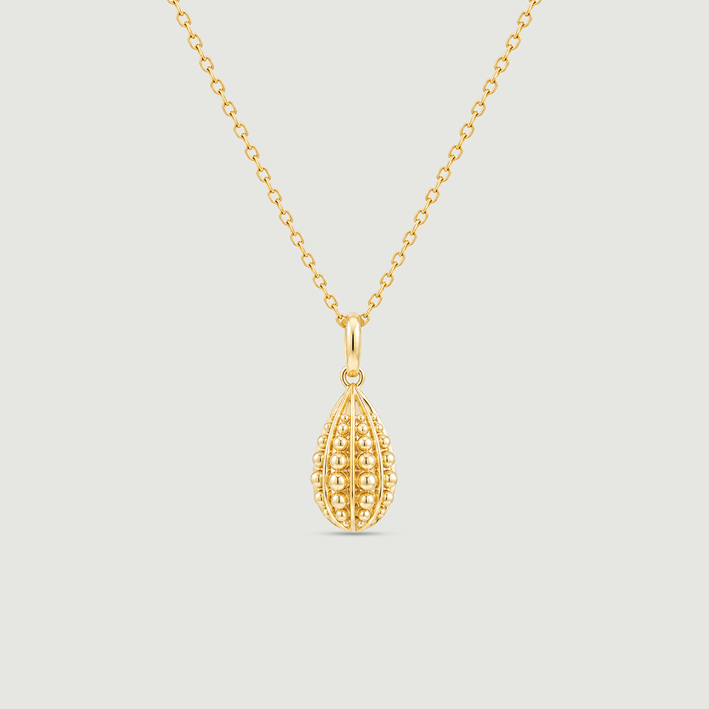 Sculptural Beaded Gold Pendant,,hi-res thumbnail 4