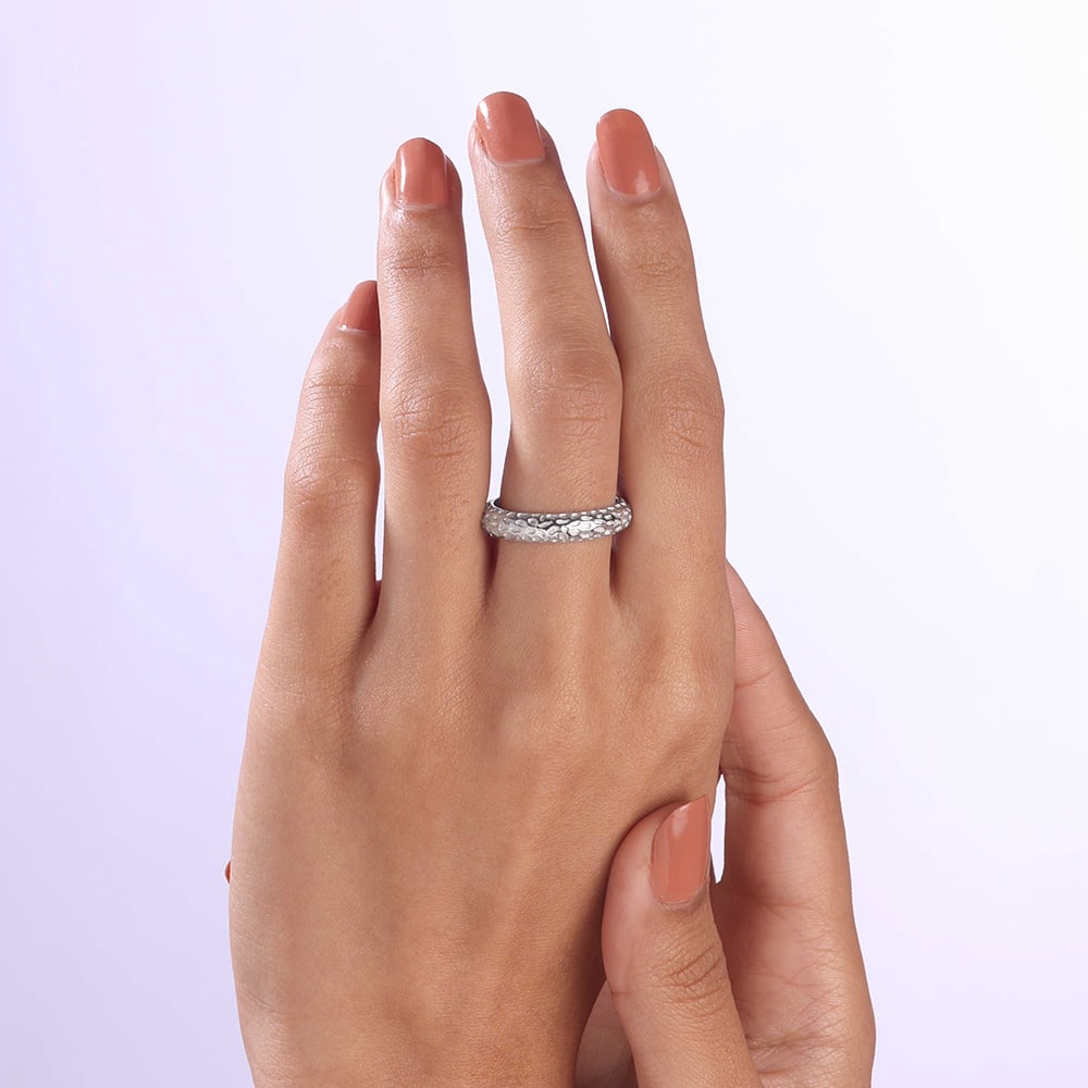 Edgy Noir Silver Ring,,hi-res thumbnail 2