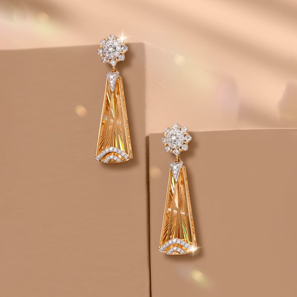 Aurora Cascade Diamond Drop Earrings