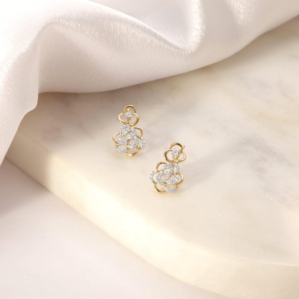 Blossoming Harmony Diamond Ear Cuff
