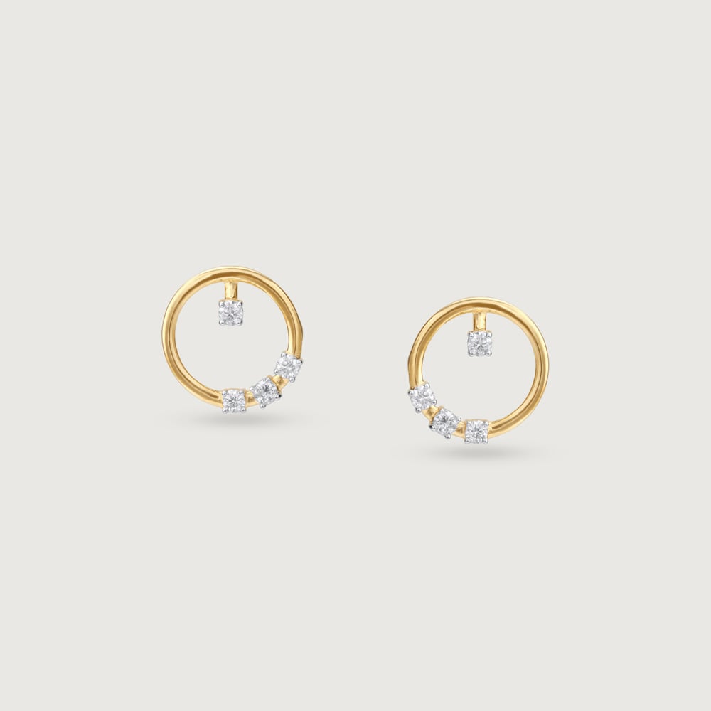 Twinkling Loop Diamond Earrings,,hi-res thumbnail 3