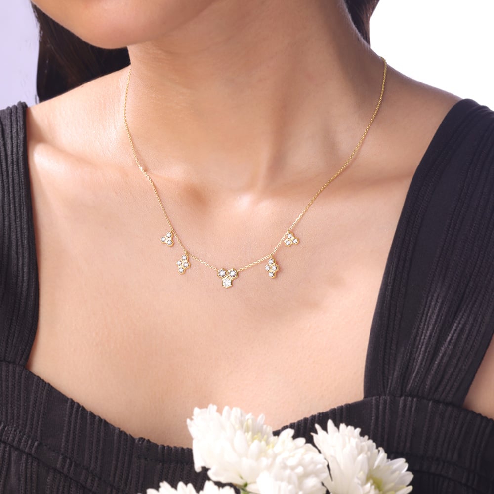 Honeycomb Harmony Diamond Necklace,,hi-res thumbnail 2