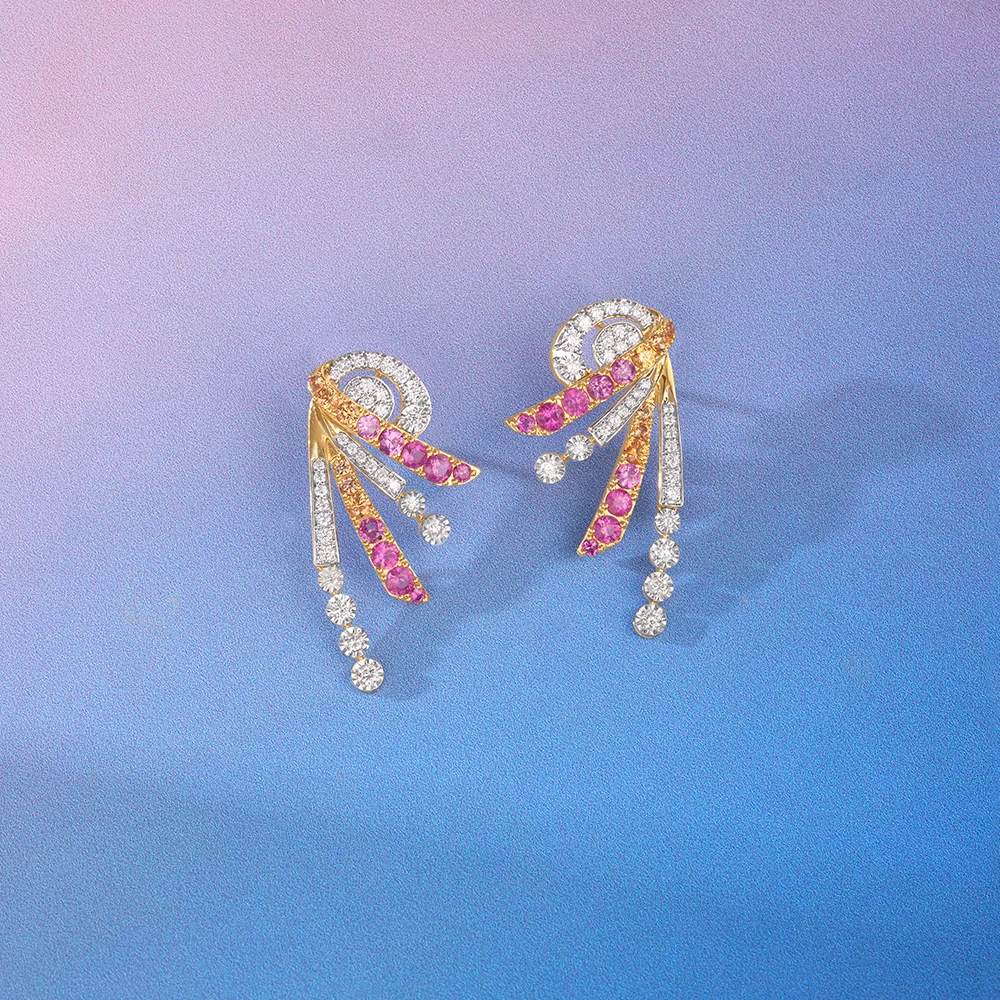 Radiant Aurora Diamond Drop Earrings,,hi-res thumbnail 1