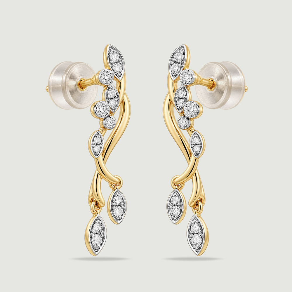 Serene Floating Diya Diamond Drop Earrings,,hi-res thumbnail 4