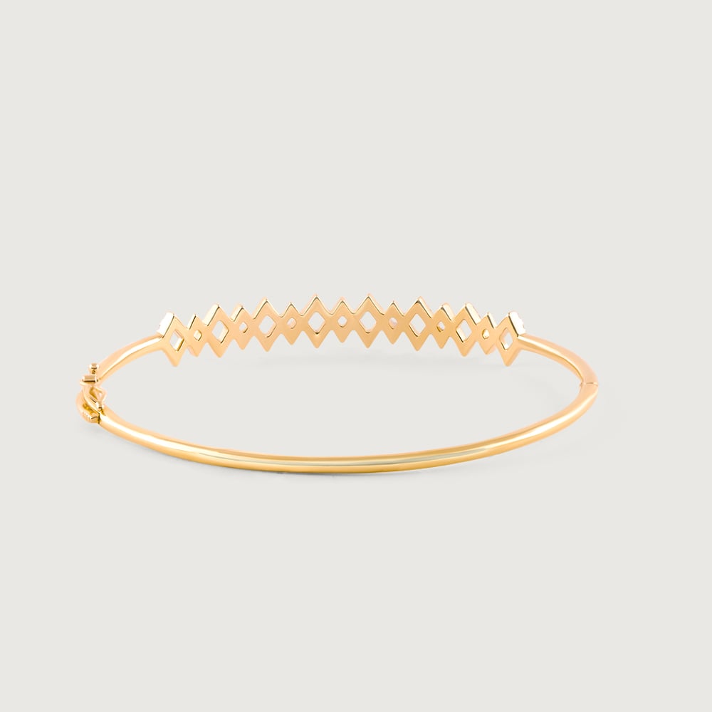 Rhythmic Twist Gold & Diamond Bangle,,hi-res thumbnail 5