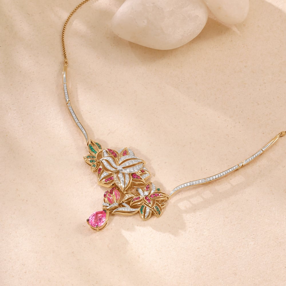 Vibrant Blossom Diamond Necklace