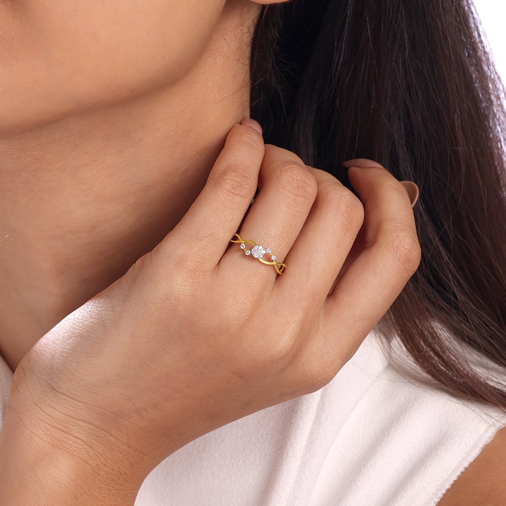 Dancing Vines Gold & Diamond Ring,,hi-res thumbnail 2
