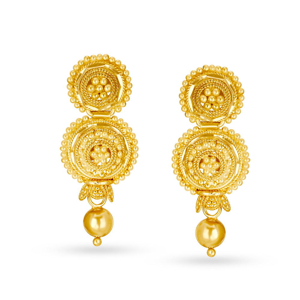 Tanishq Gold Tanishq Stud Earrings Online 22 Carat Tanishq