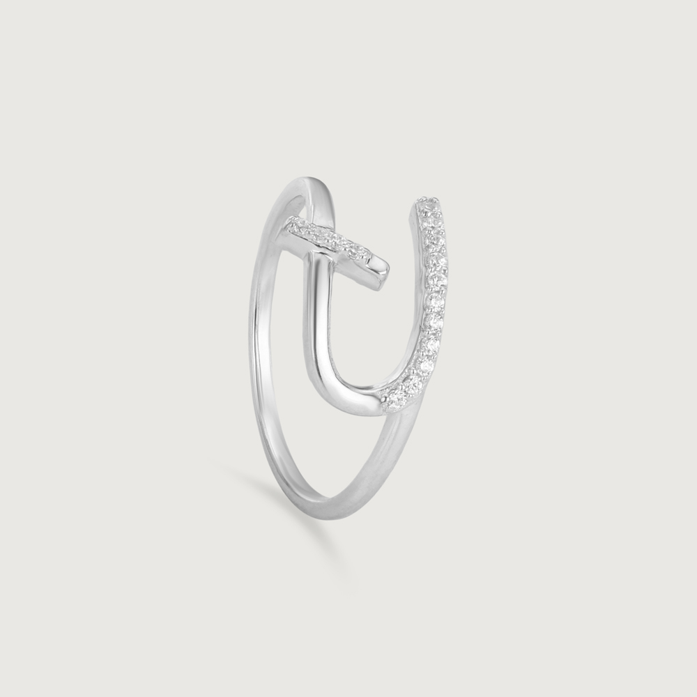 Modern Interlock Silver Ring,,hi-res thumbnail 3
