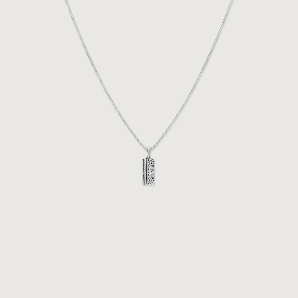 Dual Texture Silver Necklace,,hi-res thumbnail 3