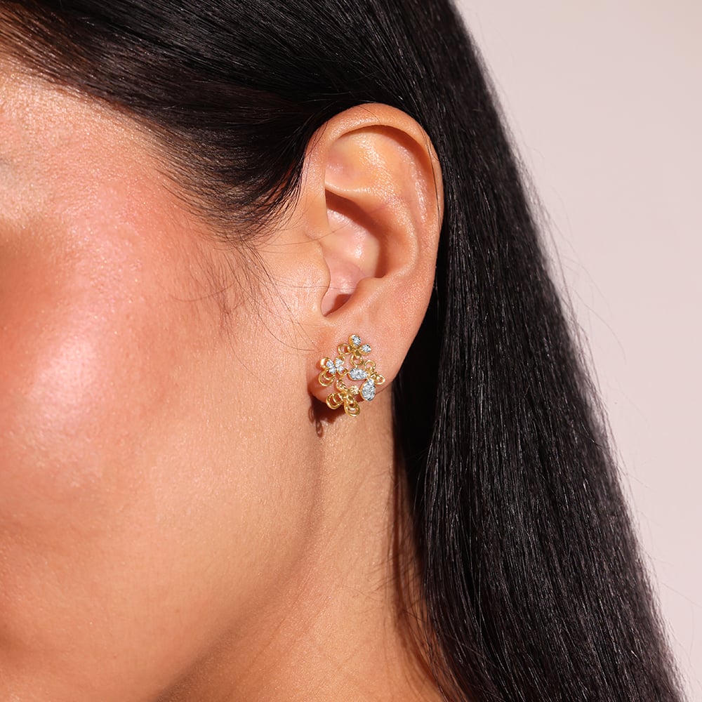 Butterfly Garden Diamond Stud Earrings,,hi-res thumbnail 2